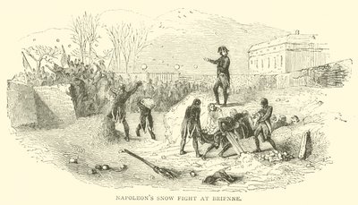 Bataille de boules de neige de Napoléon à Brienne - French School