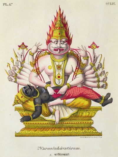 Narasimha, gravé par de Marlet - French School