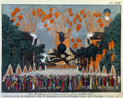 Fête nationale du 14 juillet 1801 sur les Champs-Élysées, Paris : Feux d