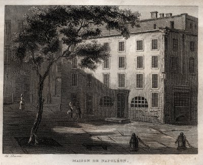 Maison natale de Napoléon Bonaparte à Ajaccio (Corse) - Gravure de « L