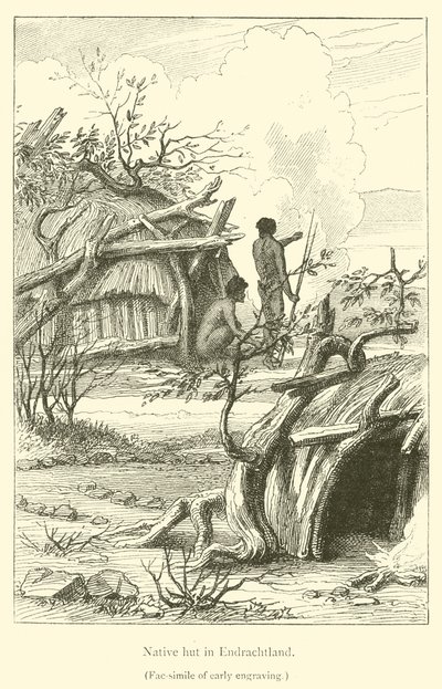 Hutte indigène à Endrachtland - French School