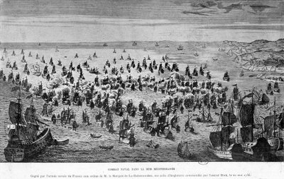 Bataille navale sur la mer Méditerranée, remportée par l