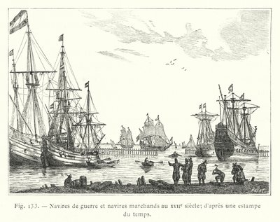 Navires de guerre et navires marchands au XVIIe siècle; d