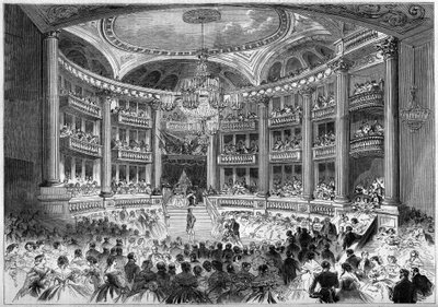Architecture néoclassique : vue de la salle du Grand Théâtre de Bordeaux (1773-1780) à l