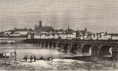 Nevers - Nièvre en région Bourgogne (gravure dans 