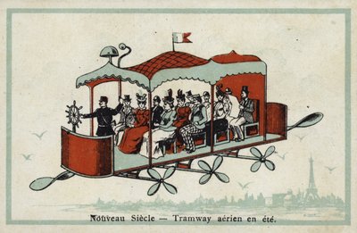 Nouveau siècle - téléphérique en été - French School