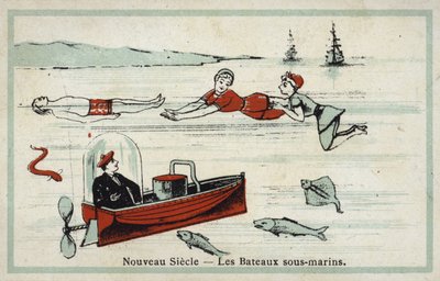 Nouveau siècle - bateaux sous-marins - French School