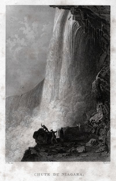 Les chutes du Niagara (gravure, vers 1860) - French School