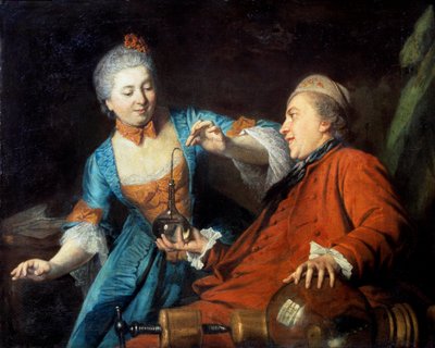 Nicolas Bergeat (1733-1815) et Madame de Maisoncel faisant une expérience de physique Peinture anonyme de l