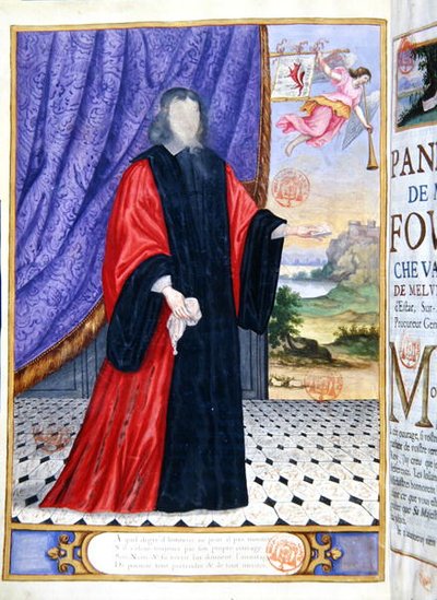 Nicolas Fouquet (1615-80) miniature illustration de 