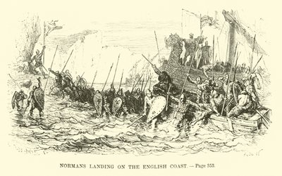 Les Normands débarquant sur la côte anglaise - French School