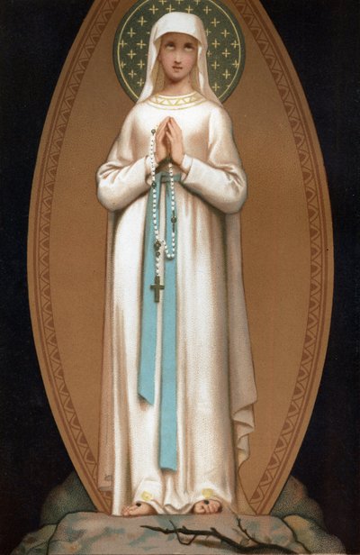 Notre Dame de Lourdes : représentation de la Vierge Marie telle qu