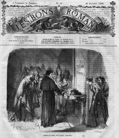 Série de romans : "Notre-Dame de Paris" par Victor Hugo (1802-1885). Le prêtre décide d