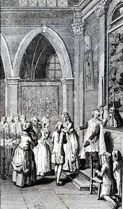 Obéissance, illustration de La Vie de Mon Père par Restif de la Bretonne - French School