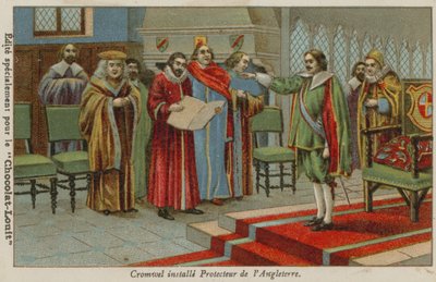 Oliver Cromwell prêtant serment en tant que Lord Protecteur d