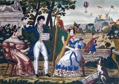 Concert en Plein Air, vers 1840 - French School