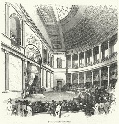 Ouverture de la Chambre des représentants, la chambre basse du parlement belge - French School