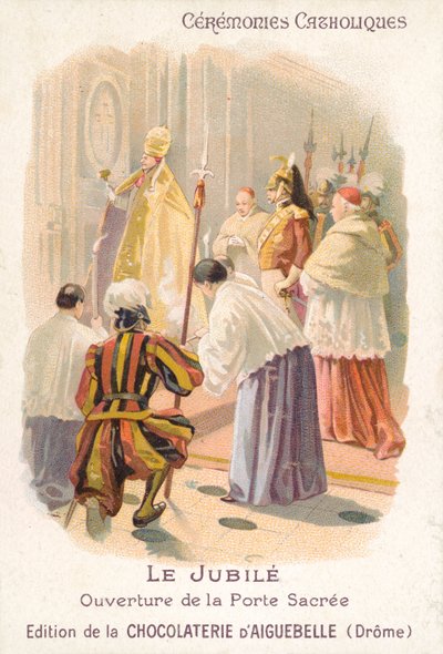 Ouverture de la porte sainte par le pape, Jubilé - French School