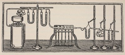 Analyse chimique organique, copie par Boris Mestchersky, illustration de Histoire de la Nation Française, Sciences, Volumes I & II, par Gabriel Hanotaux, 1924 - French School