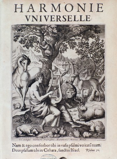 Orphée jouant pour les animaux. Frontispice de l