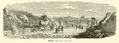 Ostie, port de la Rome antique, Italie (gravure) - French School