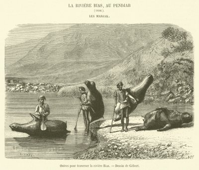 Outres pour traverser la rivière Bias - French School