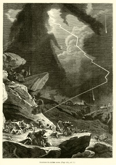 Ouverture du sixième sceau (gravure) - French School