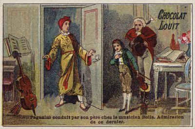 Paganini emmené par son père rencontrer le musicien Alessandro Rolla - French School