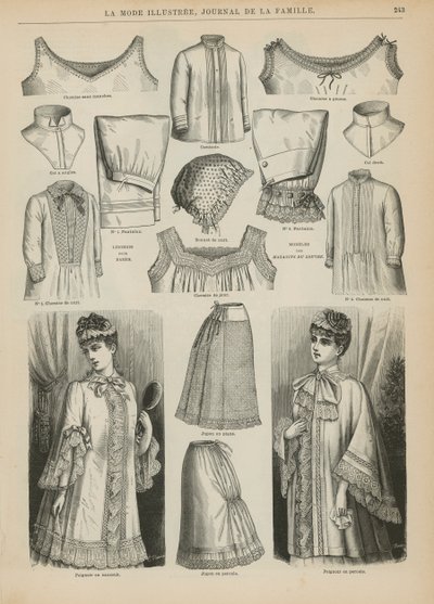 Page de La Mode Illustrée, 1885 - French School