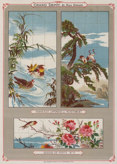 Page du catalogue du Grand Dépôt de Porcelaines, Faïences et Verreries - French School