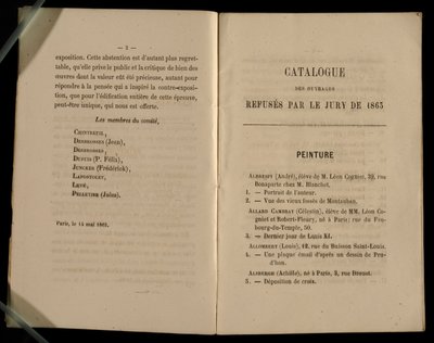 Chapitre de la peinture, du Salon des Refusés, 1863 - French School
