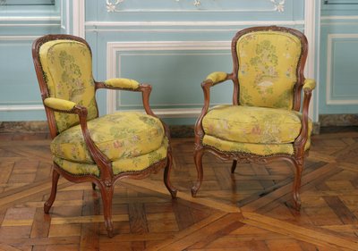 Paire de fauteuils Louis XV, 1723-74 - French School