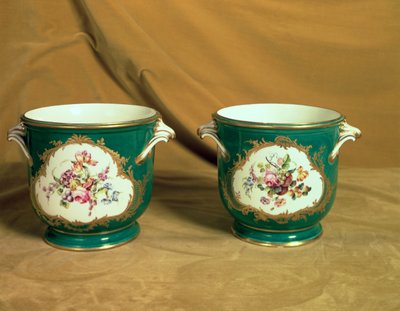 Paire de rafraîchissoirs de Sèvres, du service de Frédéric V, 1758 - French School