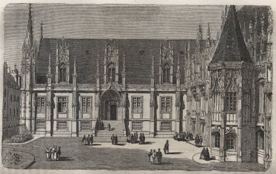 Palais de Justice de Rouen - gravure de « Histoire de France » par Victor Duruy (1811-1894) - 1882 - French School