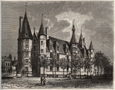 Palais ducal de Nevers - Château du XVe - XVIe siècle (gravure dans 