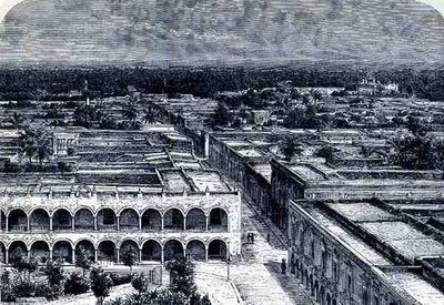Vue panoramique de Mérida, des anciennes cités du Nouveau Monde, par Claude-Joseph-Désiré Charnay, pub. 1887 - French School