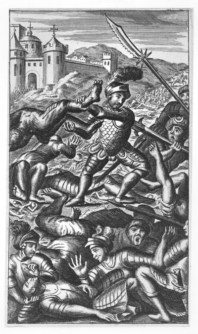 Pantagruel vainquant trois cents géants, illustration de 