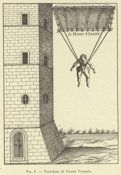 Parachute de Fauste Veranzio - French School