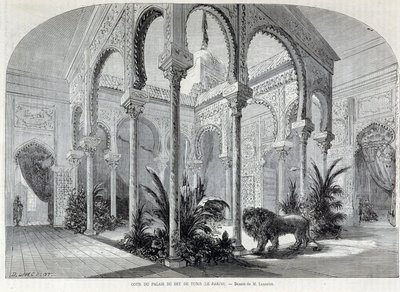 Parc du Montsouris : intérieur du Palais du Bey à Tunis à l