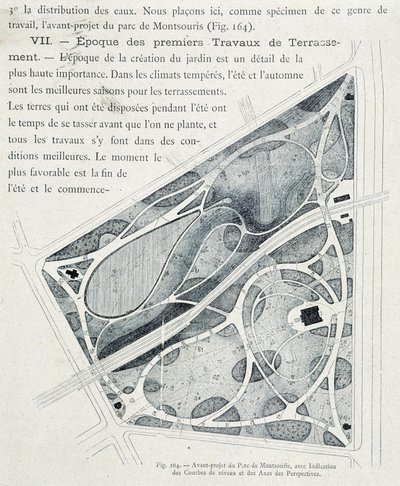 Parc du Montsouris : plan du jardin en avance - French School
