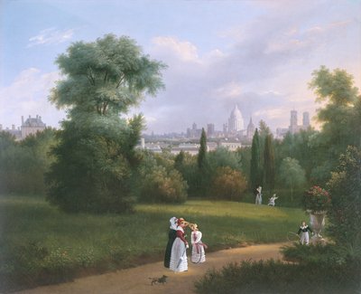 Paris depuis la Folie-Beaujon, vers 1830 - French School