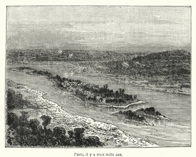 Paris, il y a trois mille ans (gravure) - French School