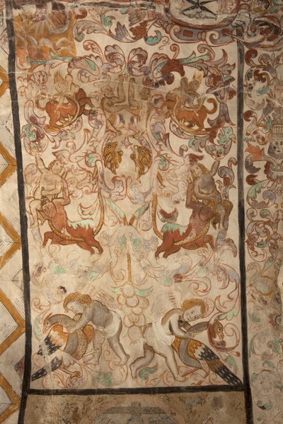 Église paroissiale (Església de la Mare de Déu de Solers). Intérieur. Les nefs. Peintures murales. (détail). XVIe siècle (?). - French School