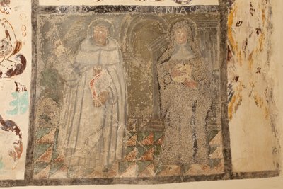Église paroissiale (Església de la Mare de Déu de Solers). Intérieur. Les nefs. Peintures murales (détail). XVIe siècle (?) - French School