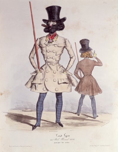 Dandies parisiens au Bal Chicard, 1840 - French School