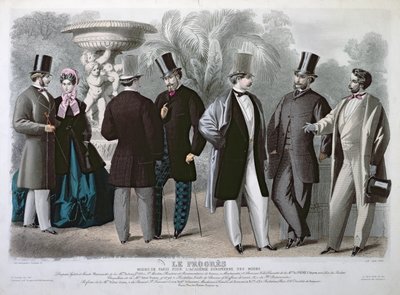 Planche de mode parisienne pour Le Progrès, juin 1864 - French School