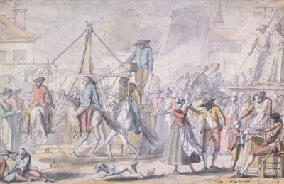 Lieu de plaisir parisien, connu sous le nom de Les Porcherons - French School