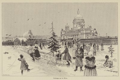 Patinage sur la Neva - French School