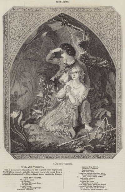 Paul et Virginie (gravure) - French School