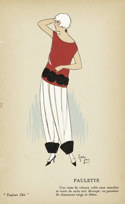 Paulette from Toujours Chic, pub.1921-22 (pochoir print) - French School